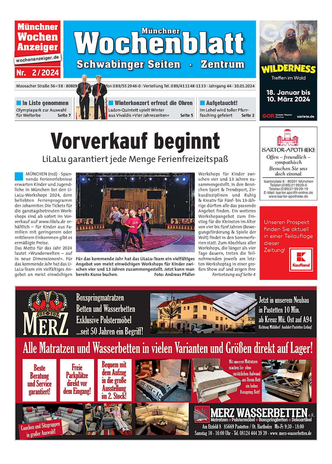 Ausgabe 02/2024 | Münchner Wochenblatt Schwabinger Seiten, Zentrum KW ...